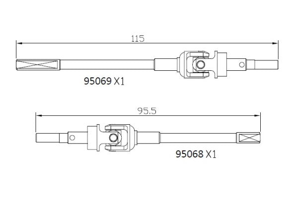 EMO straight axle CVD shaft