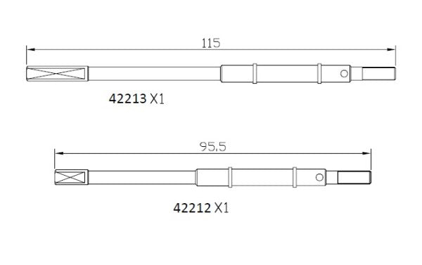 EMO straight axle rear axle