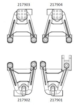 JT4 shock absorber bracket kit