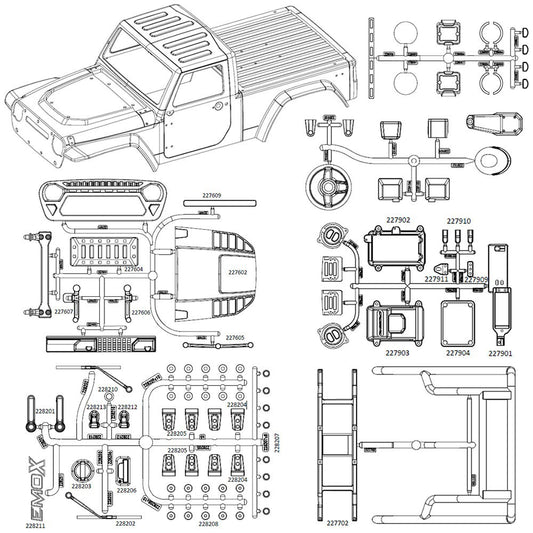 EMOX -  transparent shell assembly