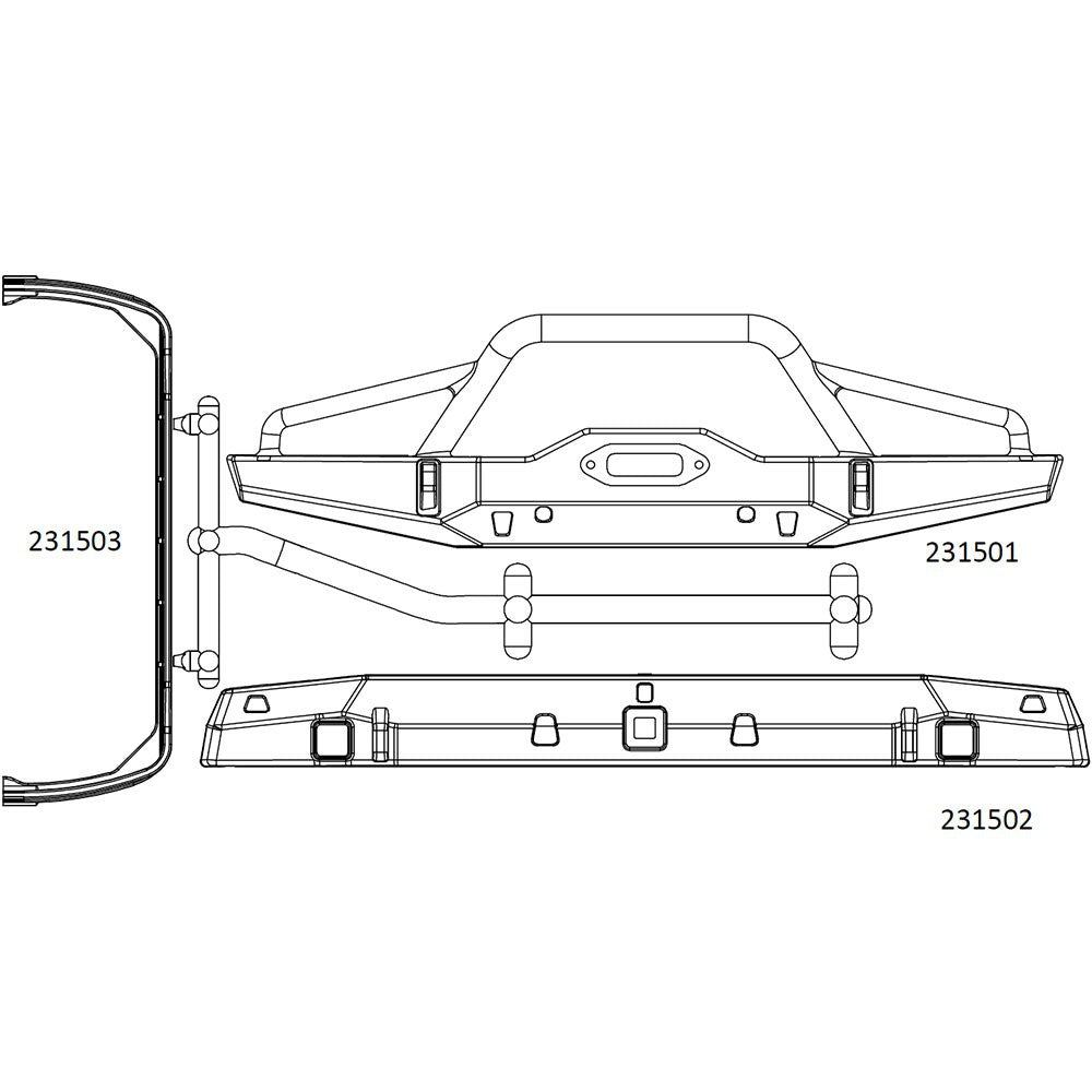 EMOX2 :  front and rear bumper