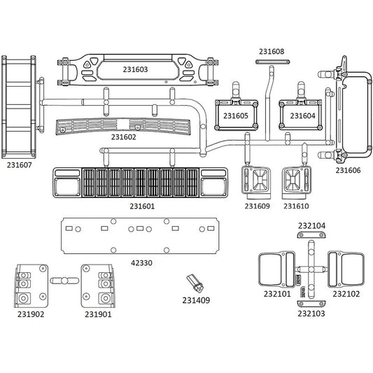 EMOX2 :  front face+lamp cup
