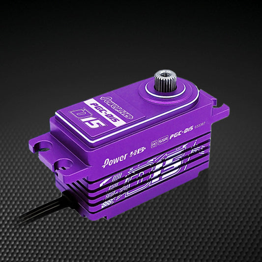 Power D15 Low Profile DRIFT Programmable (0.085s/18.0kg/8.4V) Coreless Servo (Purple)