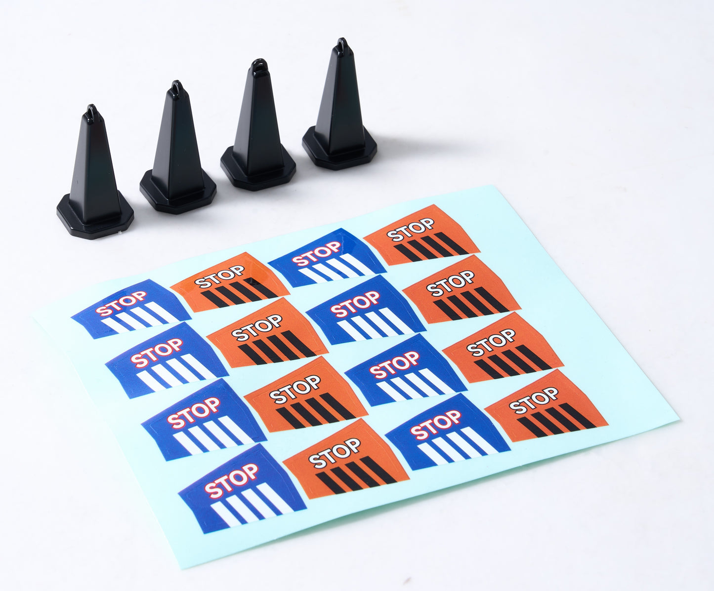 1/18 traffic cone black (4pcs)