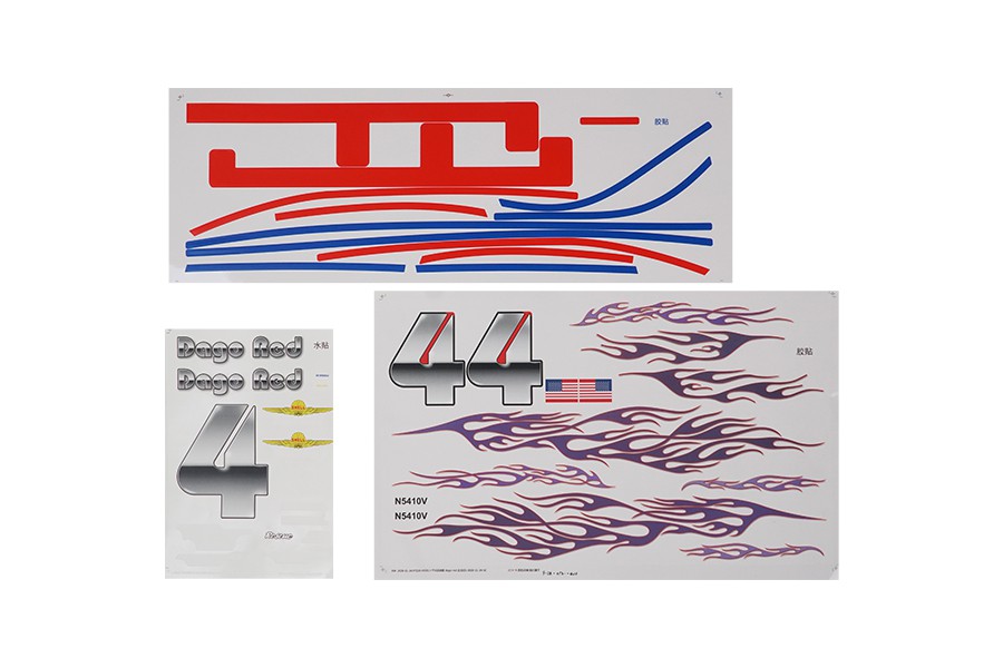 1100mm P51D Dago Red - Decal sheet