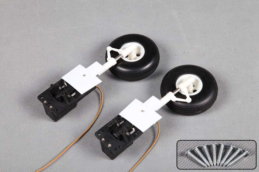 DISC.. Electric Retract (2pc) w/landing gear for Warbird F4U Grey
