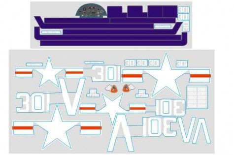 1400mm F4U-4 (V3) - Decal sheet