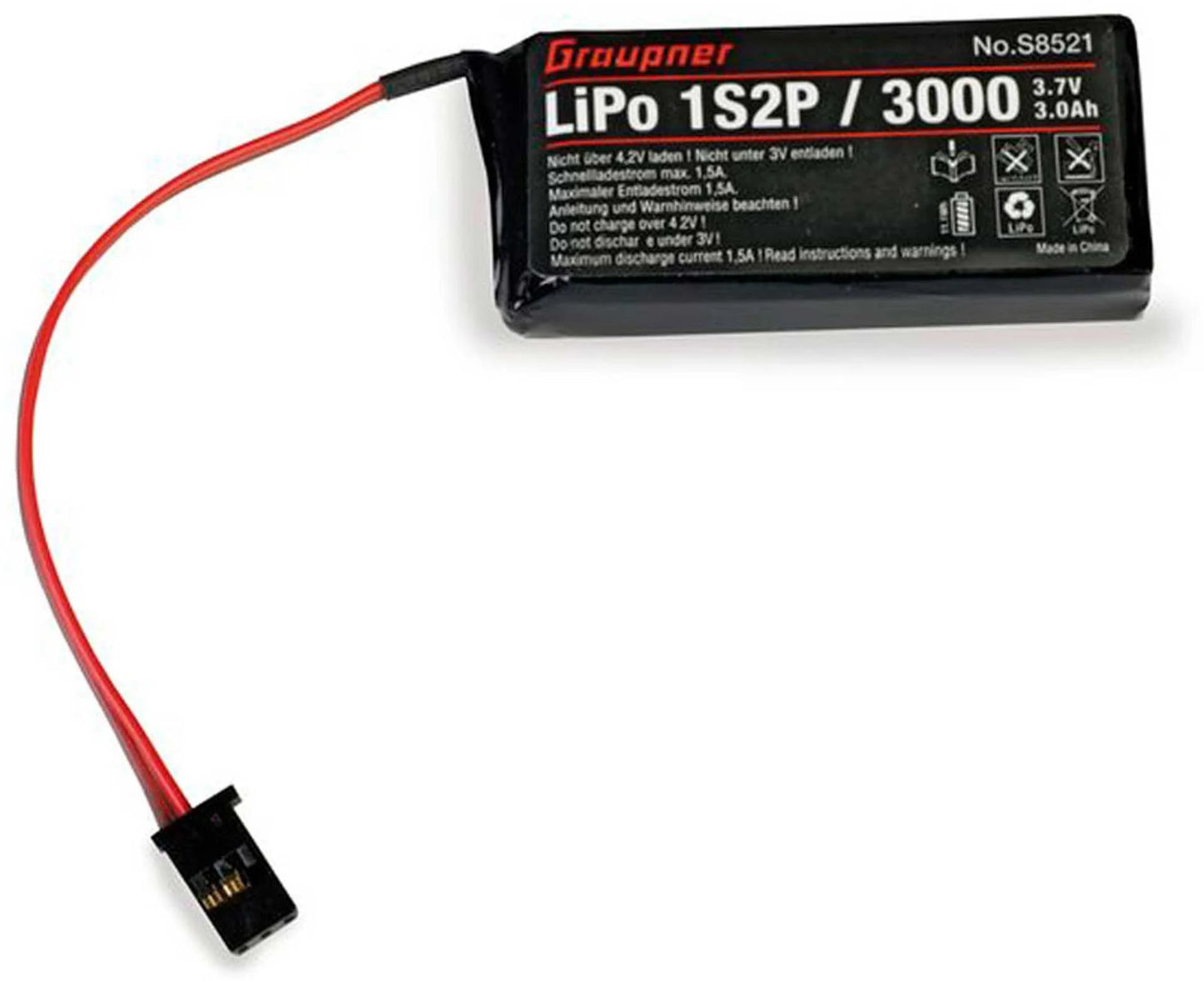transmitter battery LiPo 1S2P/3000 TX 3.7V for MZ-12