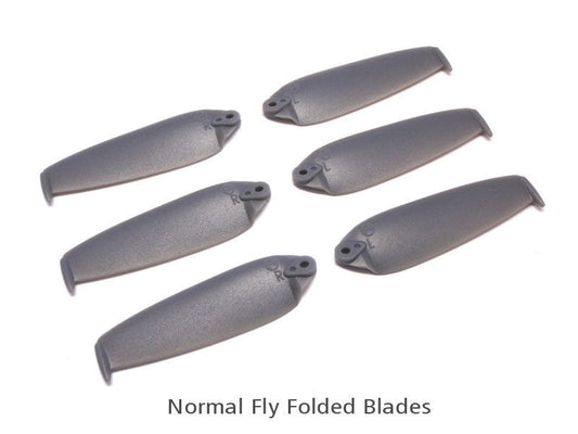 200QX Normal Folded Blade - Grey (6 pcs, 3R+3L)