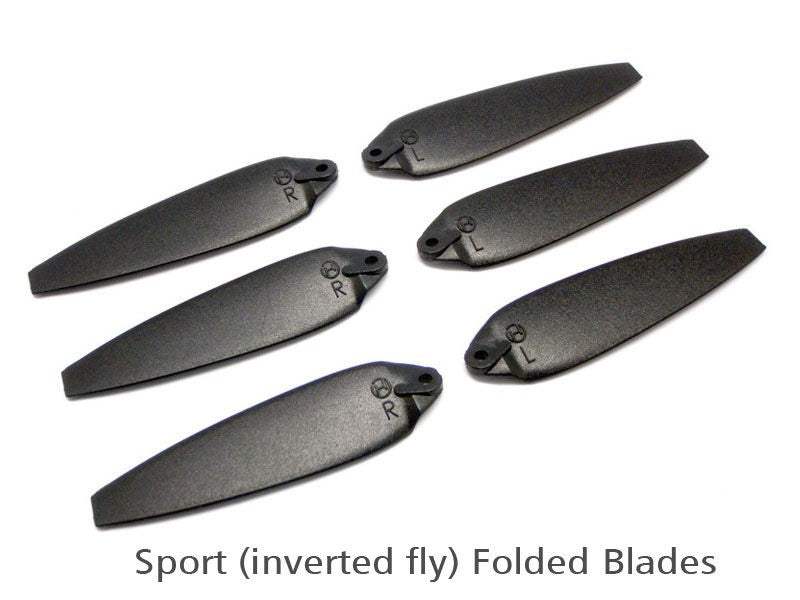 200QX Sport Folded Blade - Black(6 pcs, 3R+3L)