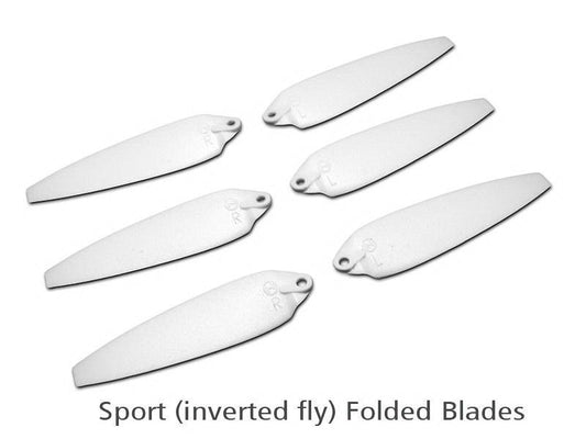 200QX Sport Folded Blade -White (6 pcs, 3R+3L)
