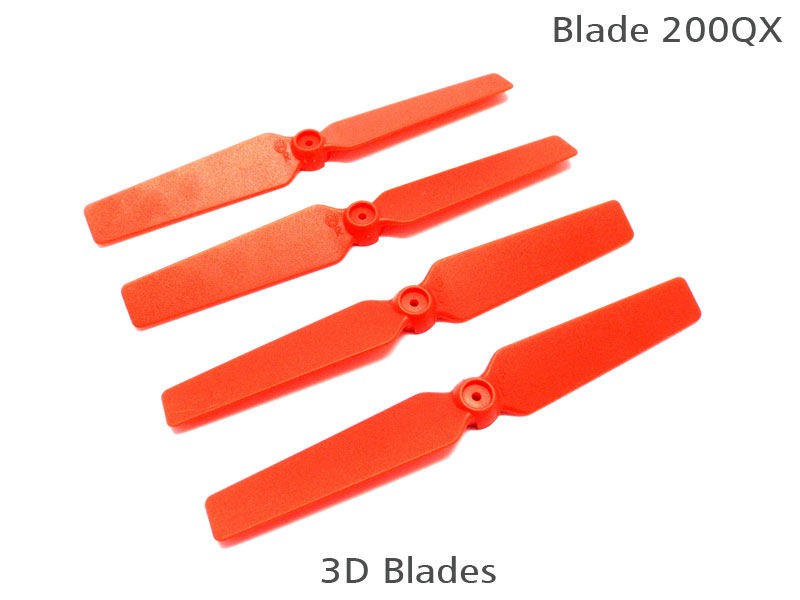 200QX 3D Fixed Props - Red (4 pcs, 2R+2L)