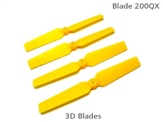 200QX 3D Fixed Props - Yellow (4 pcs, 2R+2L)