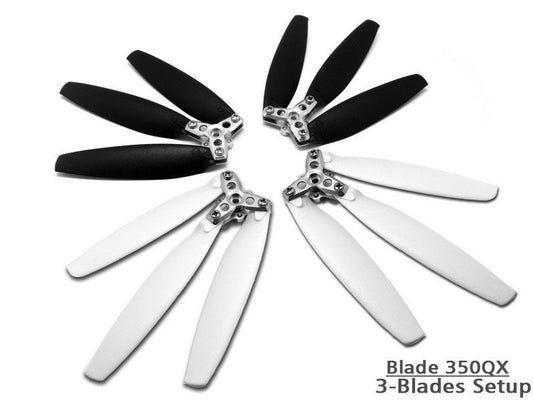 350QX Tri-Blades Prop set ( 4 Blade Grips, 12 Blades)
