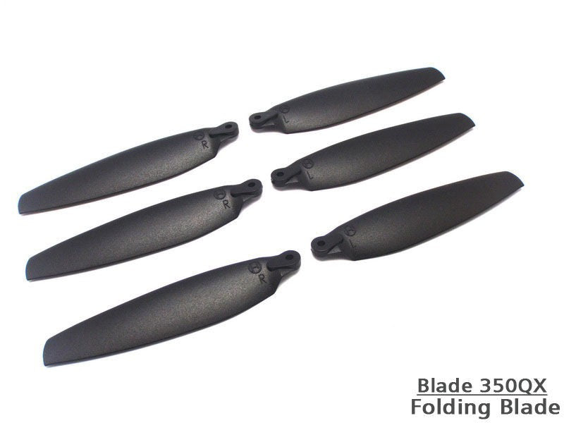 350QX  Foldable Blade -Black (6 pcs, 3R+3L)
