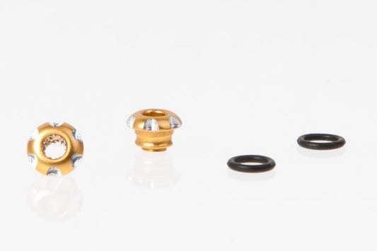 DISC.. LED Holder CNC Alloy for 3mm Light, Golden