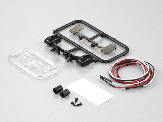 DISC.. Rear view mirror set "Type-F" incl. LED's