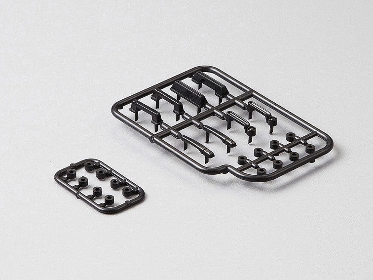 Door handles set, black plastic