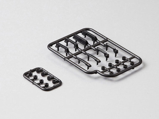 Door handles set, black plastic