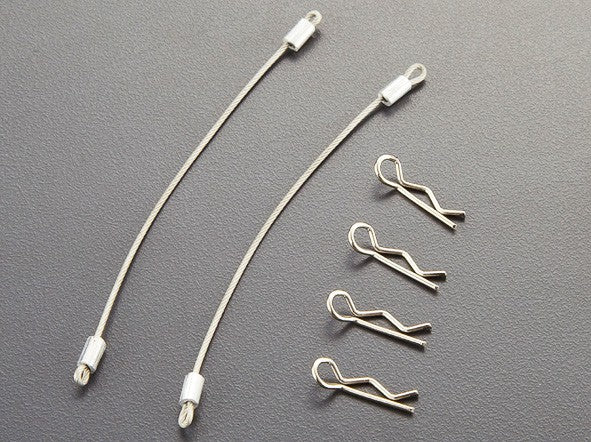 Body Clips (4pcs.) with Metal cord 120mm (2pcs.)