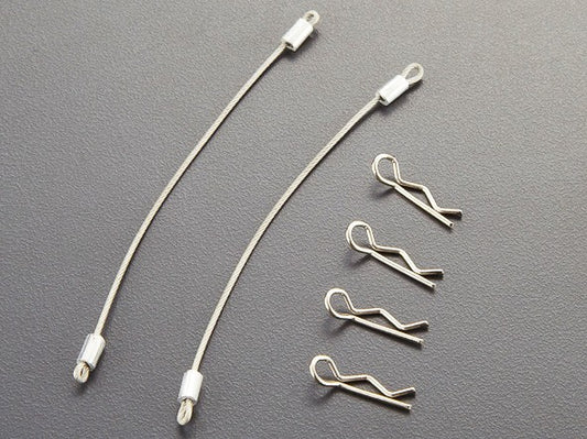 Body Clips (4pcs.) with Metal cord 120mm (2pcs.)
