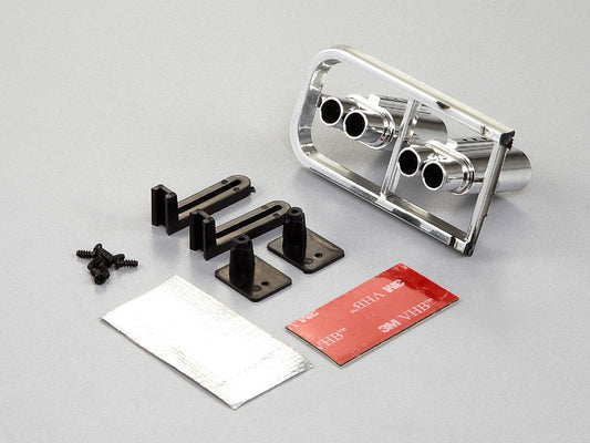 Chrome exhaust set "Double Type" w/o LED