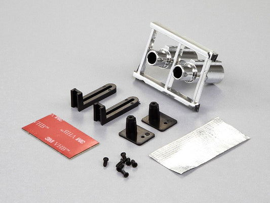 Chrome exhaust set "Type-C" w/o LED