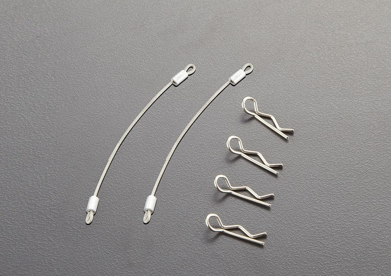 Body Clips (4pcs.) with Metal cord 80mm (2pcs.)