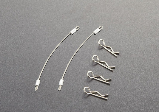 Body Clips (4pcs.) with Metal cord 80mm (2pcs.)