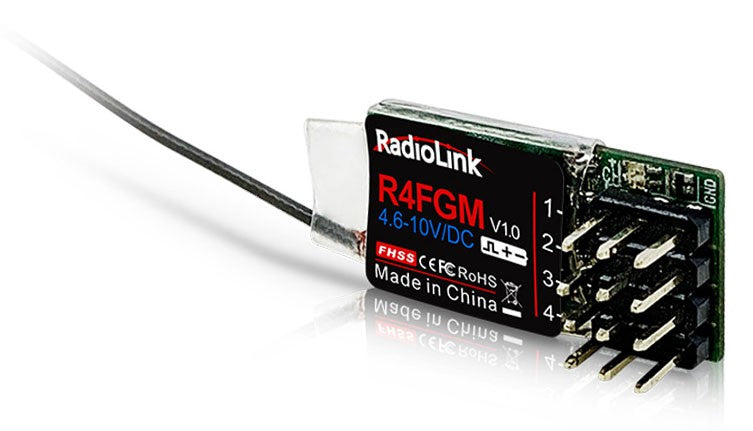 R4FGM Mini 2.4Ghz 4Ch Receiver for RC4GS, RC6GS, RC8X,T8FB & T8S