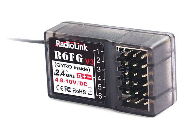 R6FG 2.4Ghz 6Ch gyro integrated Receiver for RC4GS, RC6GS, T8FB & T8S