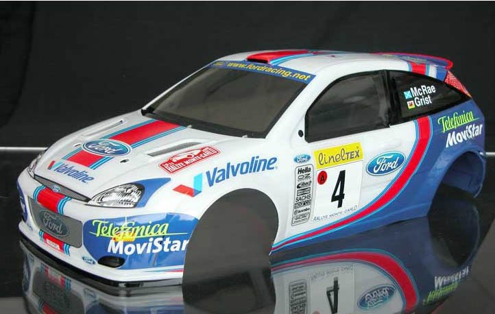 FOCUS PAINTED ASSEMBLED BODY WITH HOLES RALLY LEG.