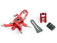 Alu. Swash Plate V2 w/ Back AR Guide (Red) - Blade 130X