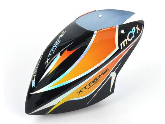 Pre-Painted Canopy (Type C) MCPX -BLACK (w/  Tail Fin Sticker)