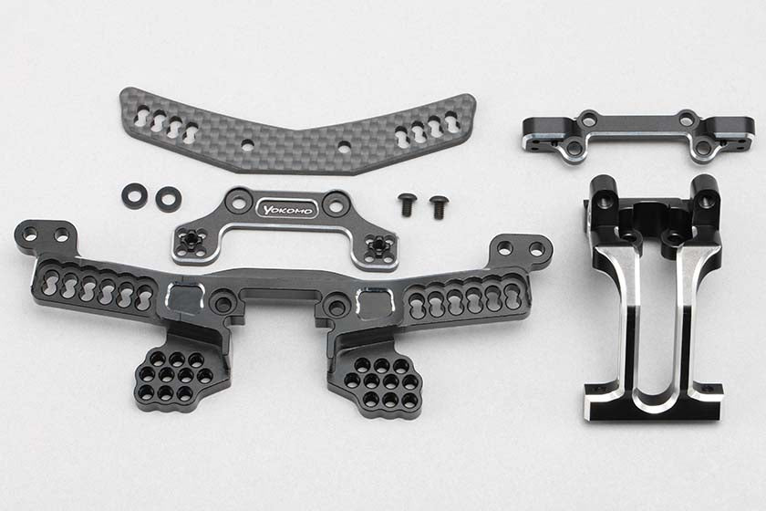 Yokomo YD-2Z Aluminum Shock Tower & Front Bulkhead Set (Upgrade 4 Set)