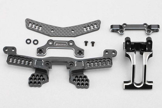 Yokomo YD-2Z Aluminum Shock Tower & Front Bulkhead Set (Upgrade 4 Set)
