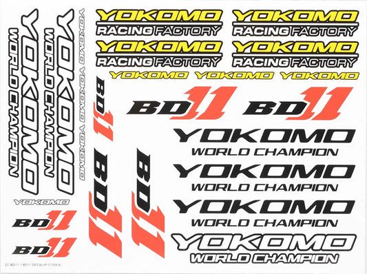 Yokomo BD11 Decal Sheet