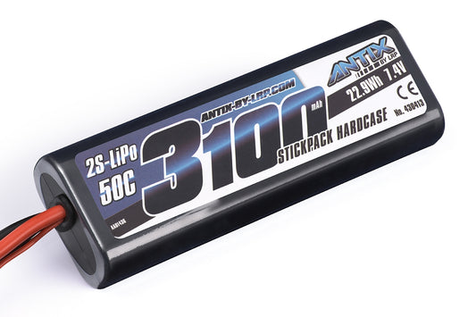 ANTIX by LRP Graphene 3100mAh 7.4V 2S 50C LiPo (Tamiya Plug, 210g)