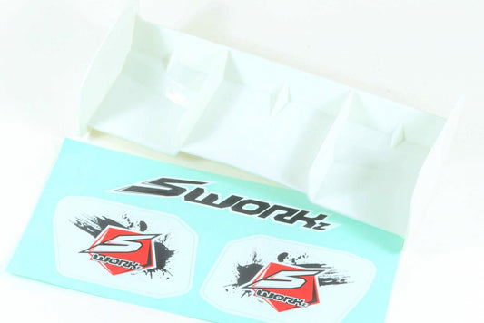 SWORKz 1/8 Off Road Pro Race Wing (White, W/o Holes)
