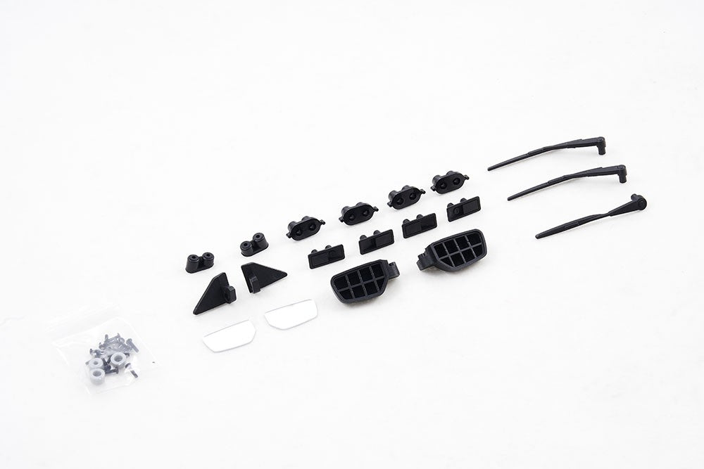 FCX10 Land Rover serie 11043 - REARVIEW MIRROR , WIPER AND HANDLE