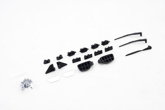 FCX10 Land Rover serie 11043 - REARVIEW MIRROR , WIPER AND HANDLE