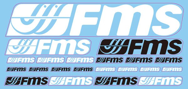 FMS customized logo stickers white